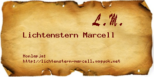 Lichtenstern Marcell névjegykártya